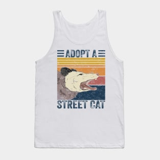 Funny Possum Adopt A Street Cat Opossums Possumcore Tank Top